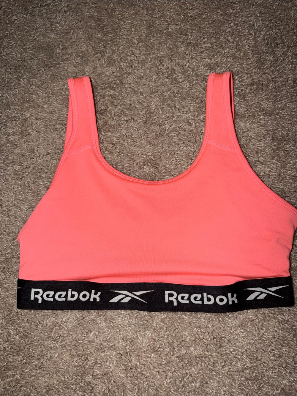 Reebok Coral Scoop-Back Crop Sports Bra